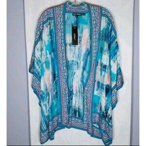 Tolani Collection Raelyn Women’s Kimono Top Size S Tie Dye Open Front Boho NEW